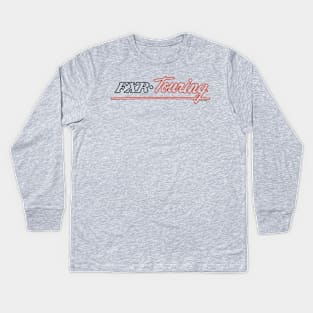 F X R - Touring Pinstripe Black and Orange Kids Long Sleeve T-Shirt